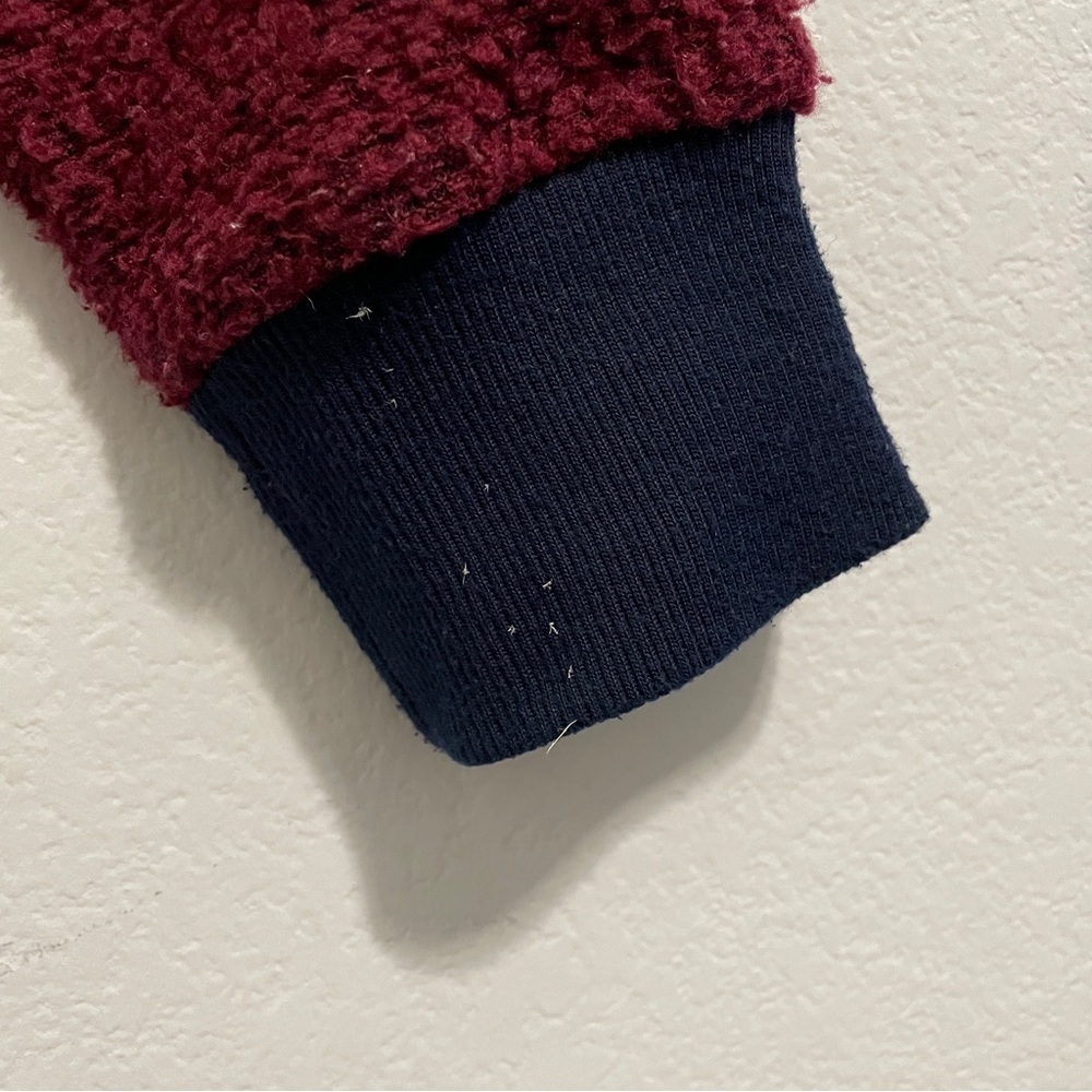 Patagonia Woolyester Fleece Jacket Full Zip Oxide Red Blue Womens Large L - Picture 4 of 16